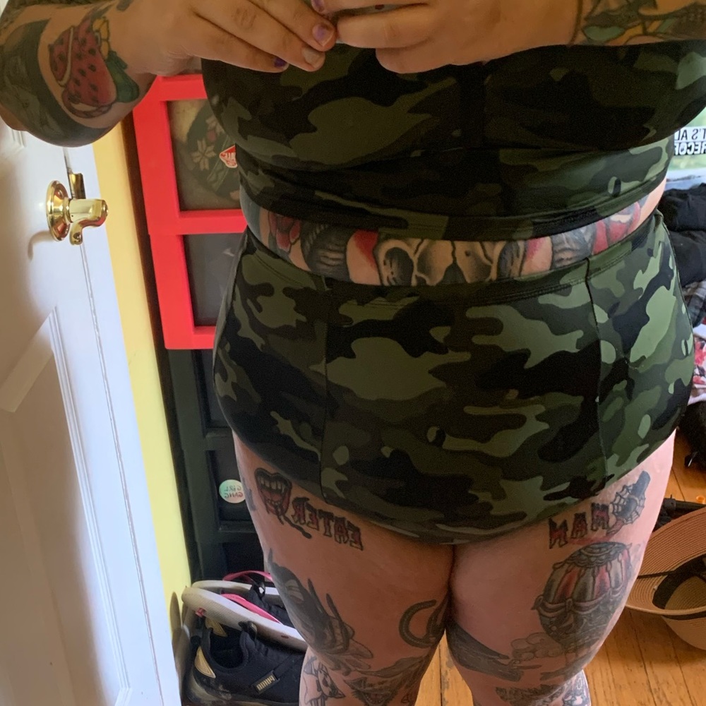 Torrid Lattice Camo high waist bikini swim bottom